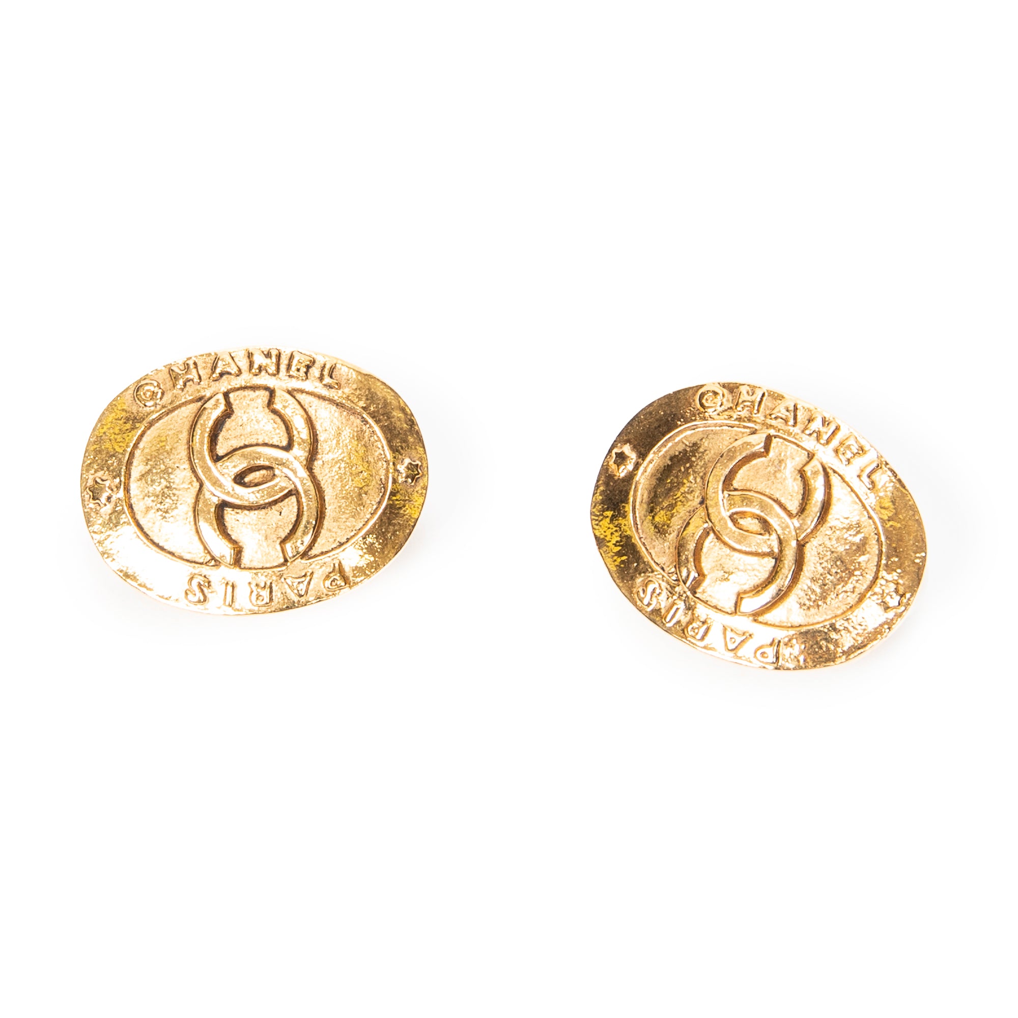 CC Oval Clip On Earrings 