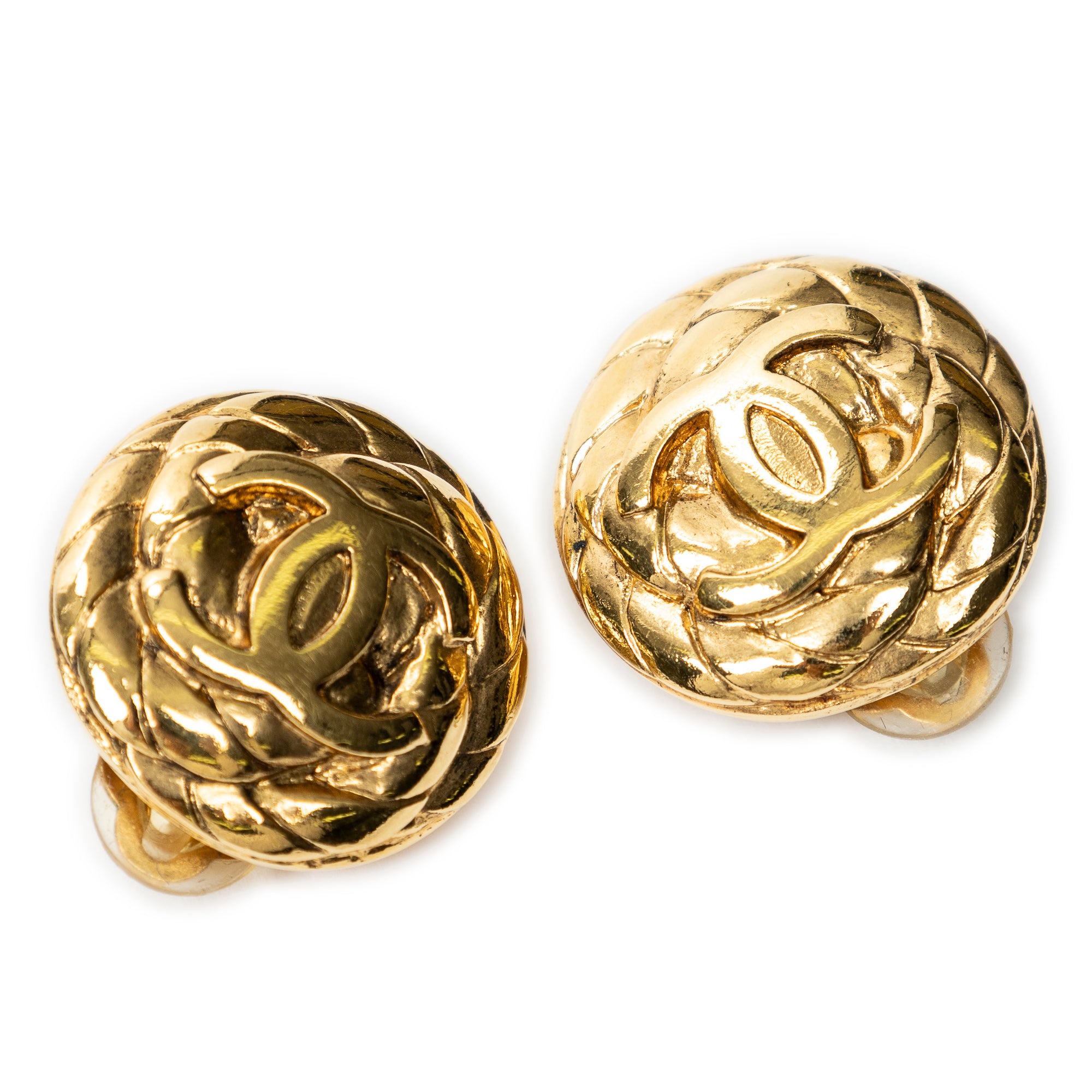 CC Round Clip On Earrings 