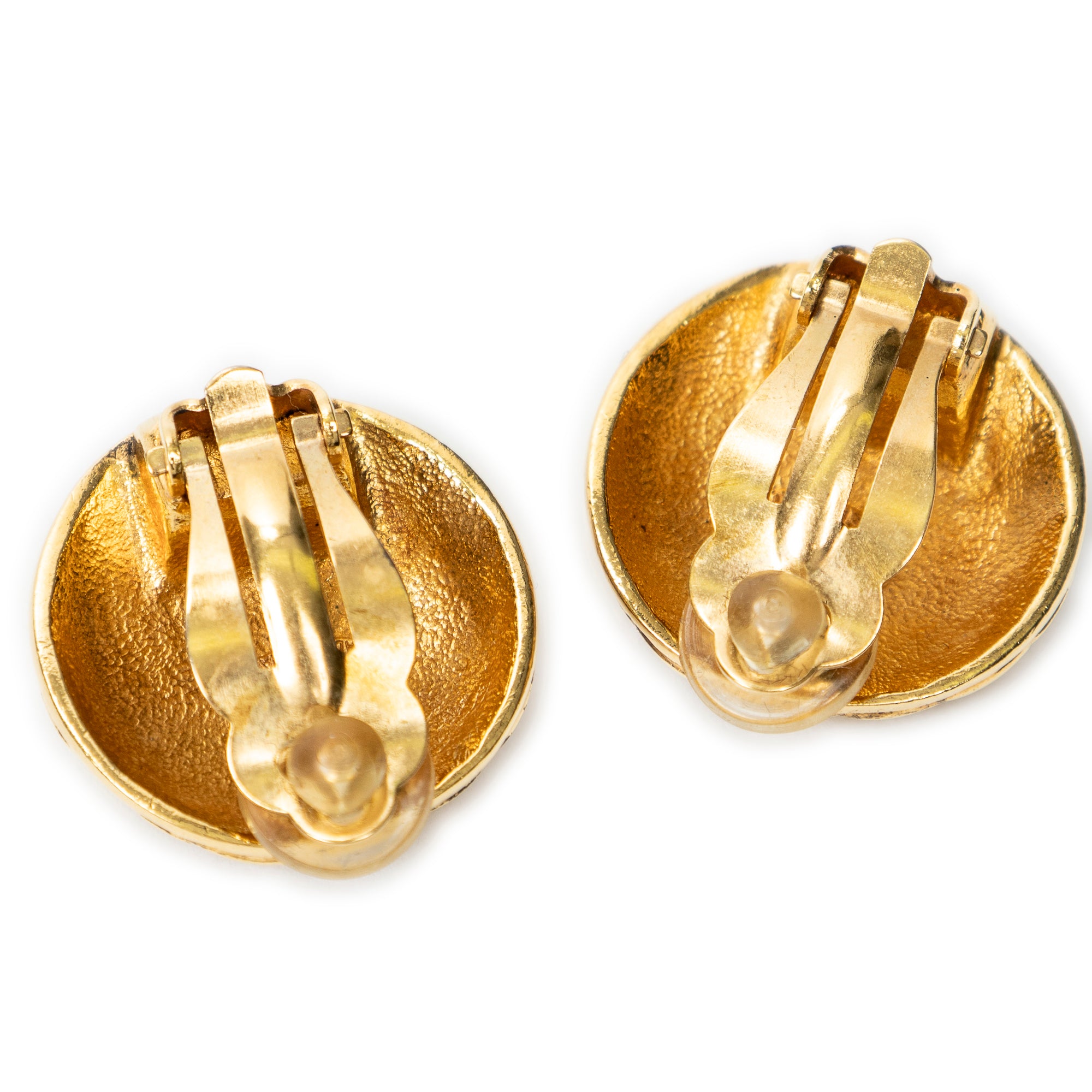 CC Round Clip On Earrings 