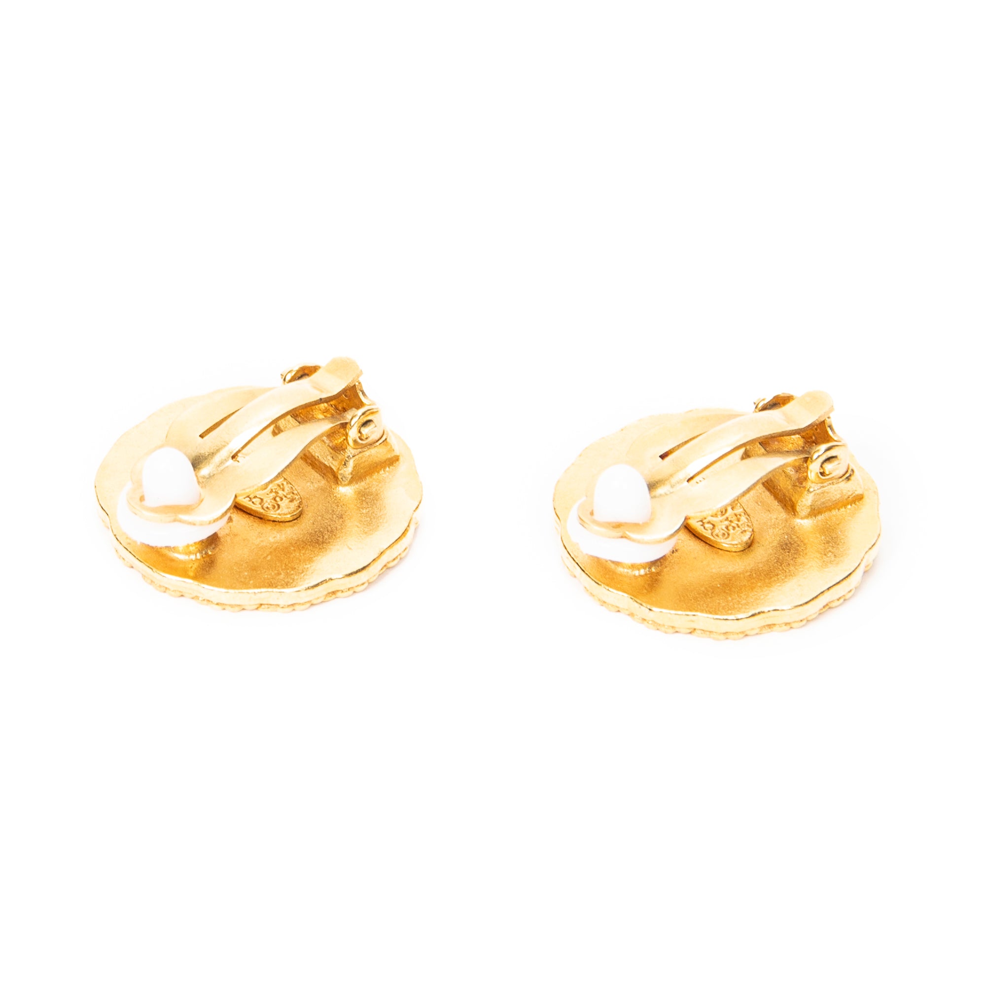 CC Round Clip On Earrings 