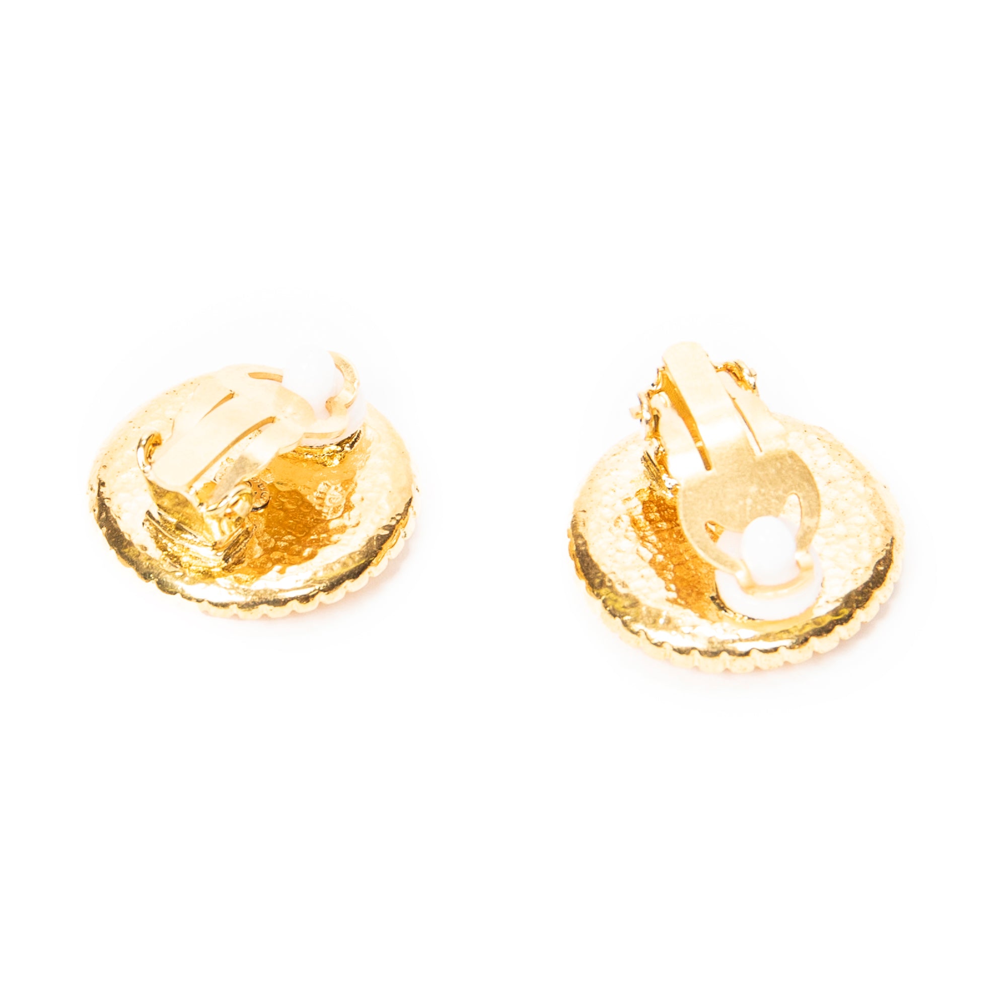 CC Round Clip On Earrings 