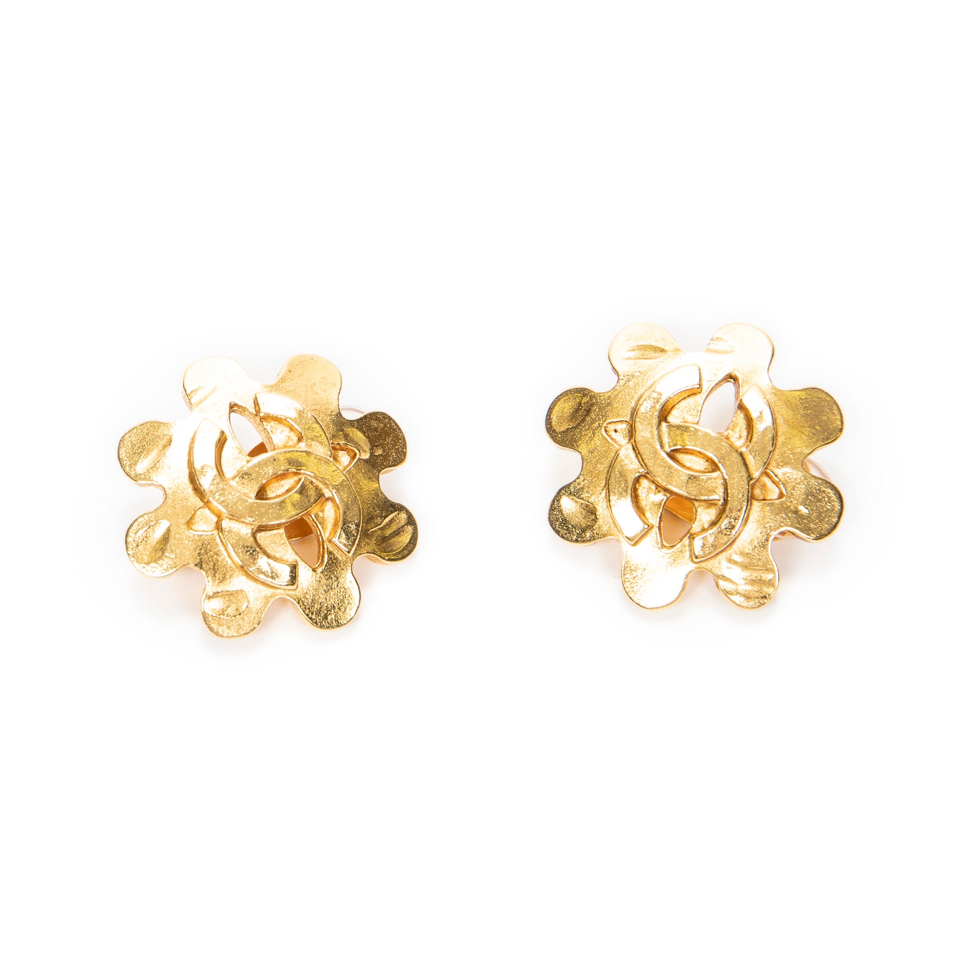 CC Floral Clip On Earrings 
