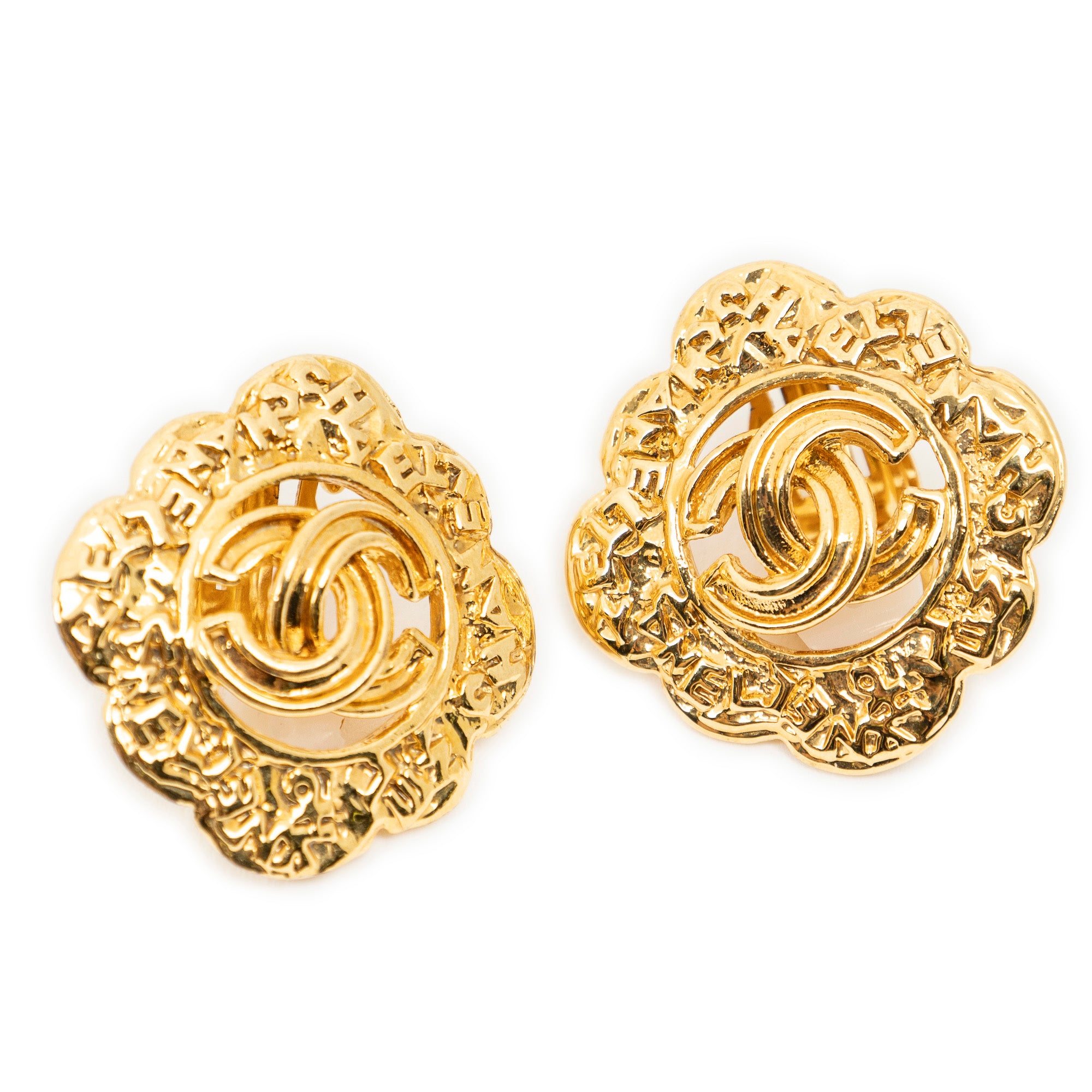 CC Flower Clip On Earrings 