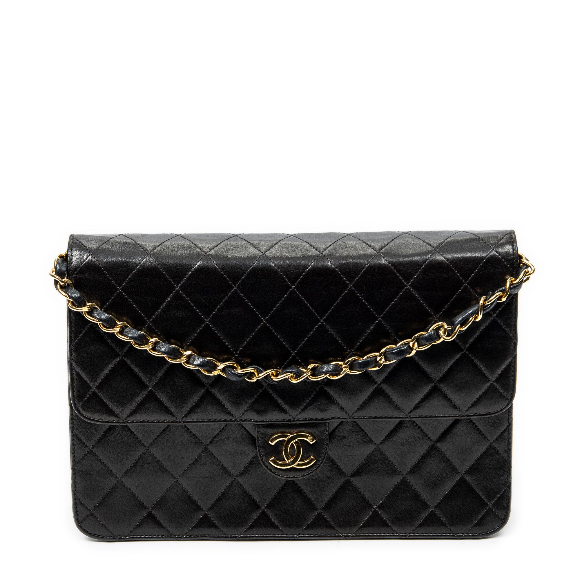 Vintage Push Lock Straight Flap 