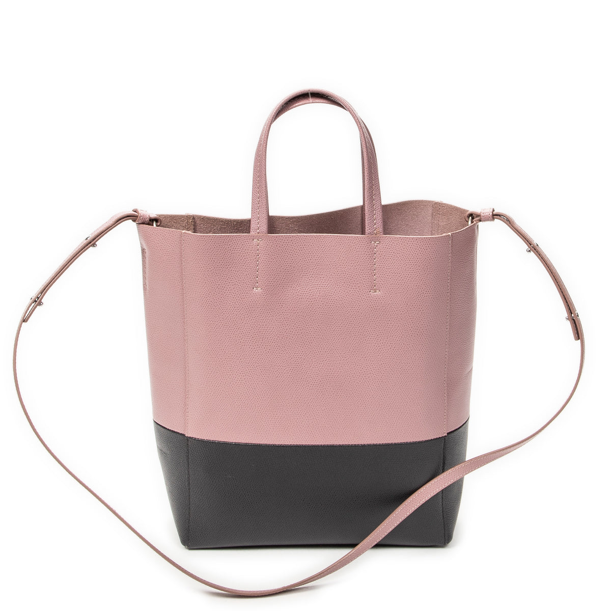 Small Bicolor Vertical Cabas Tote