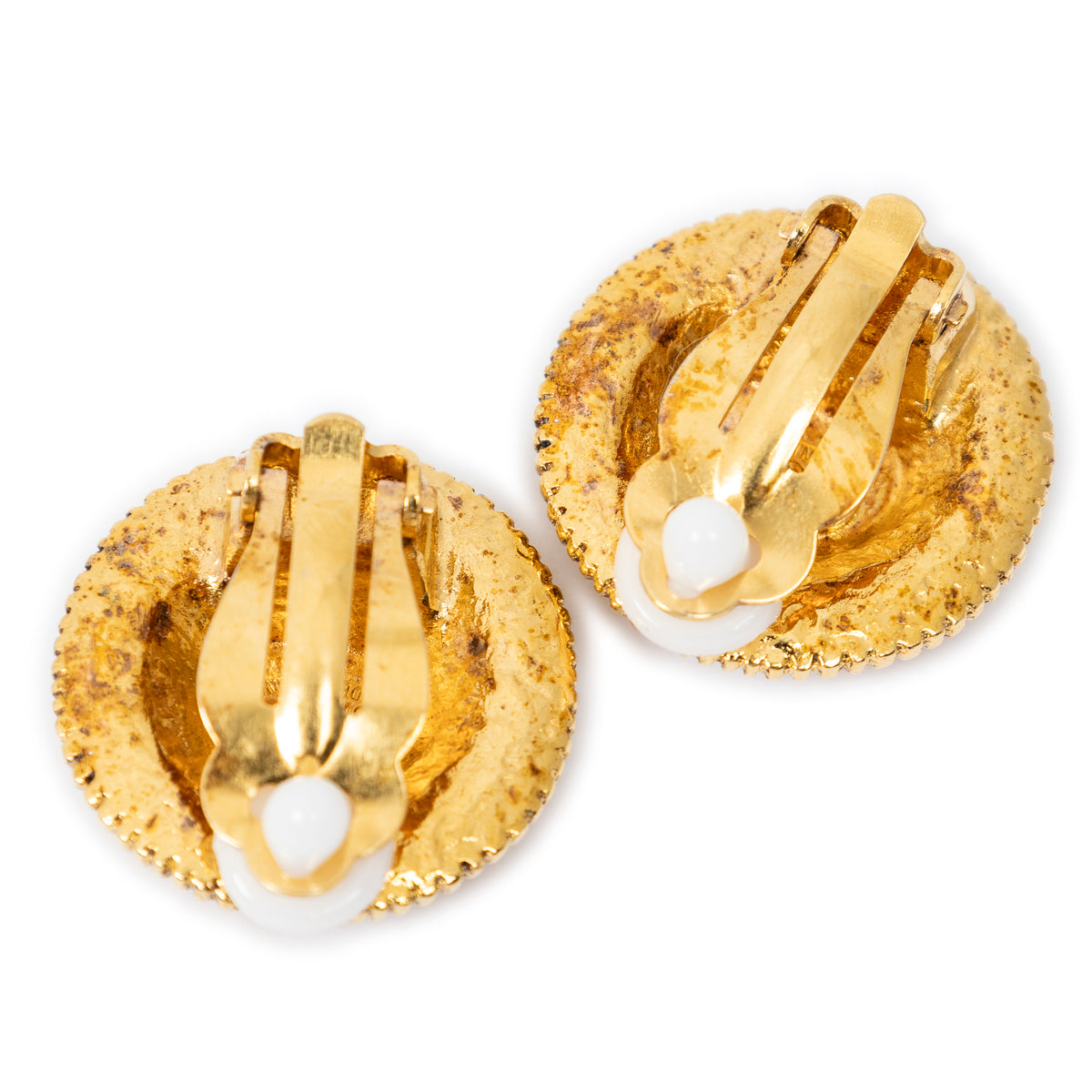CC Round Clip On Earrings 