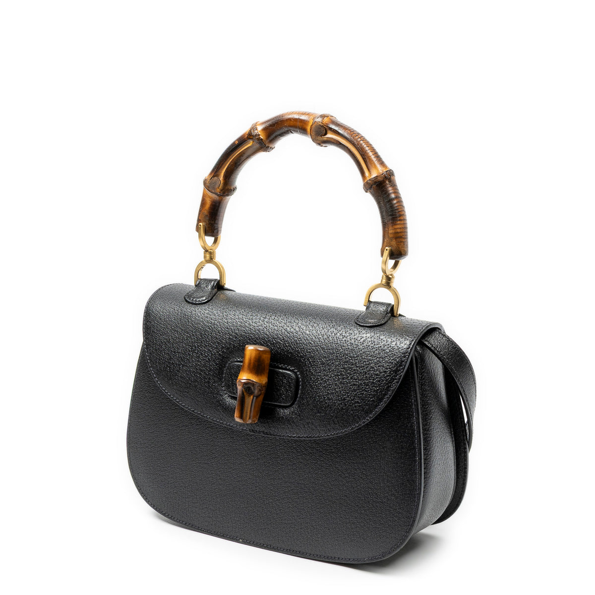 Medium Bamboo Top Handle Flap