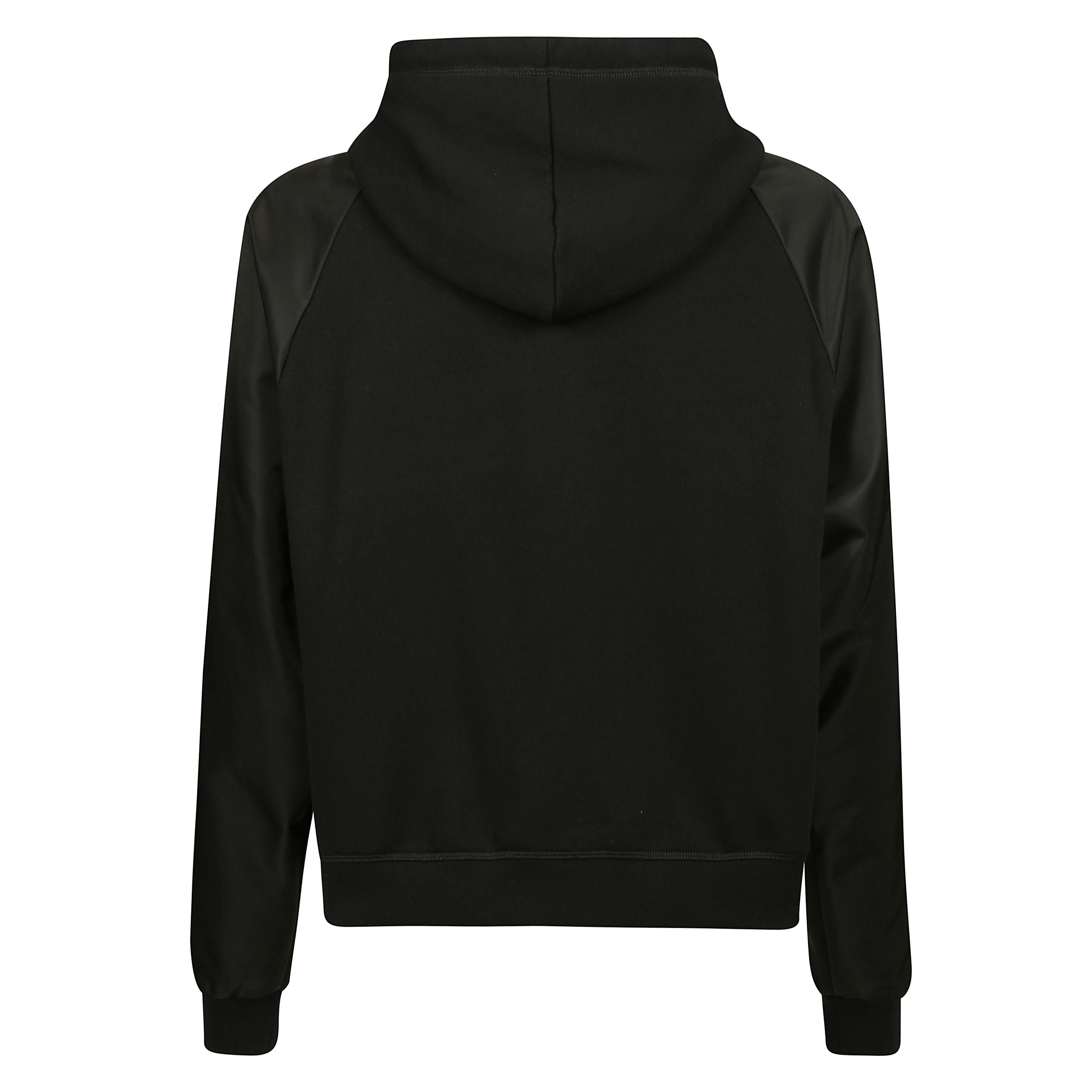 Felpa nera con cappuccio e due tasche