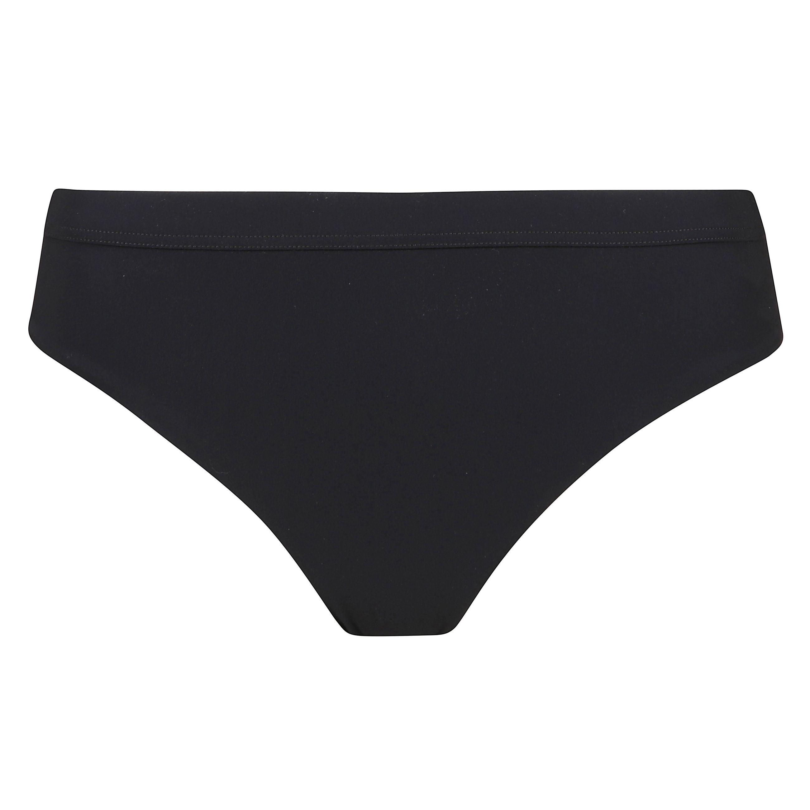 Slip mare nero elastico in vita e con logo in bianco