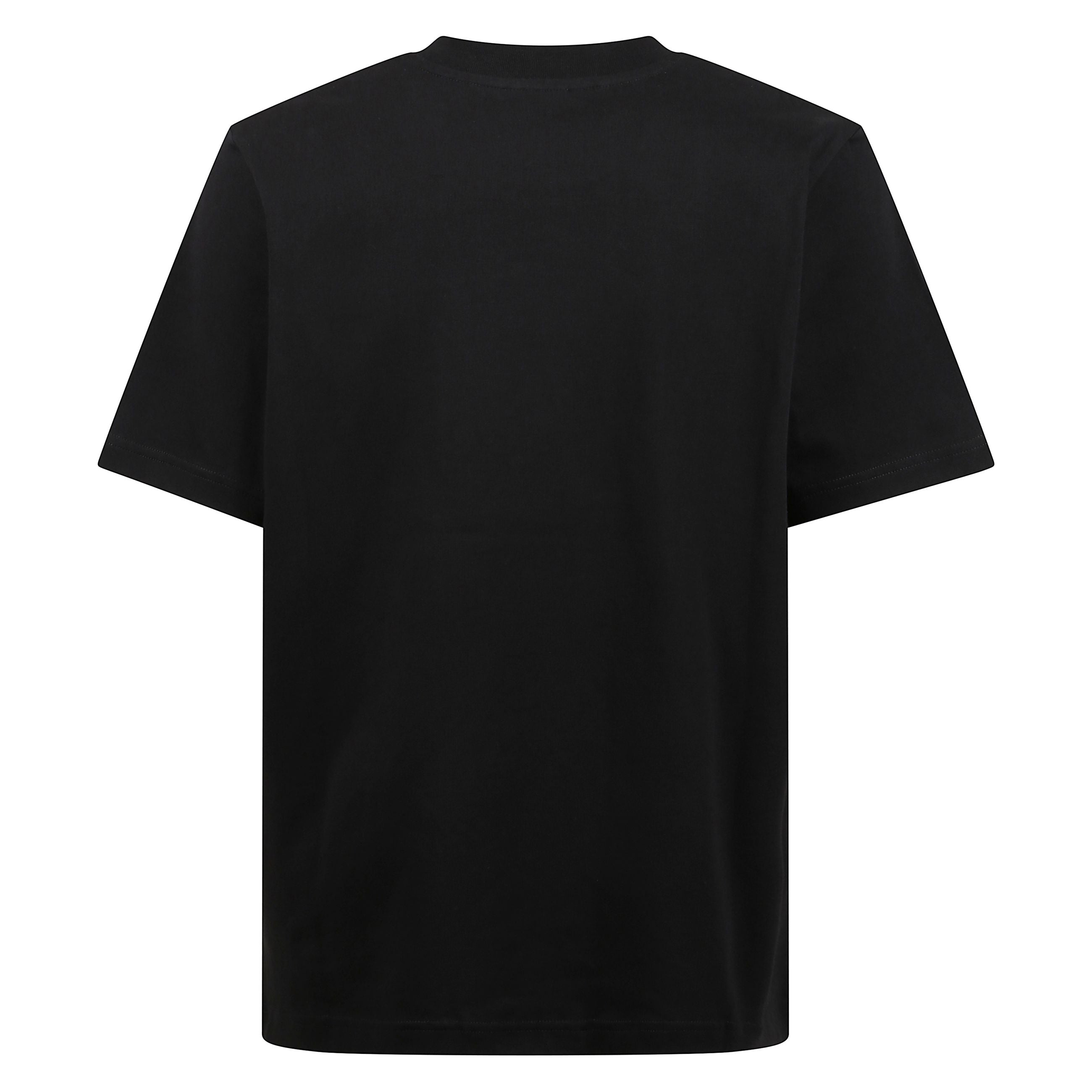 T-shirt casablanca in cotone a girocollo, fronte con stampa e logo.