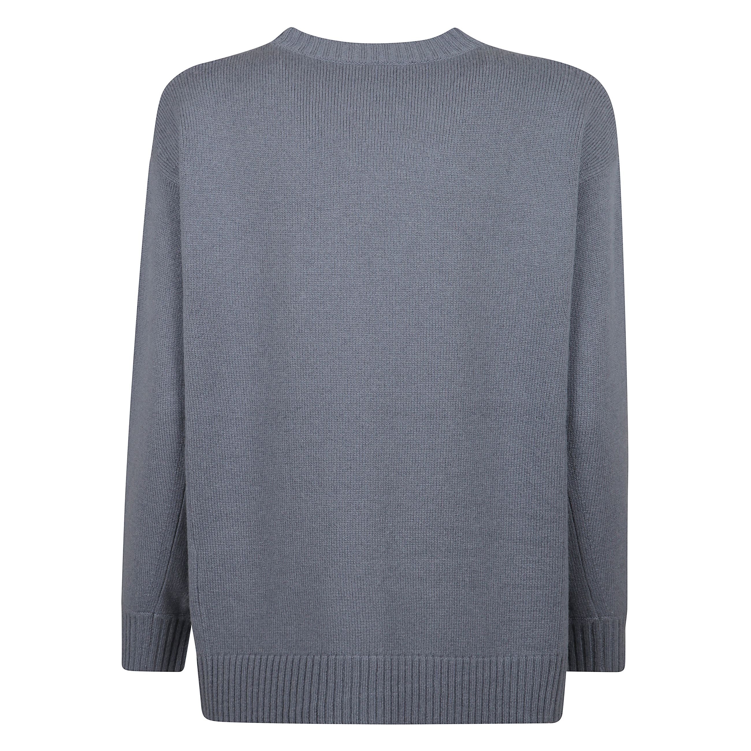 Maglione a girocollo in lana con ricamo 1951 e fondo a costine