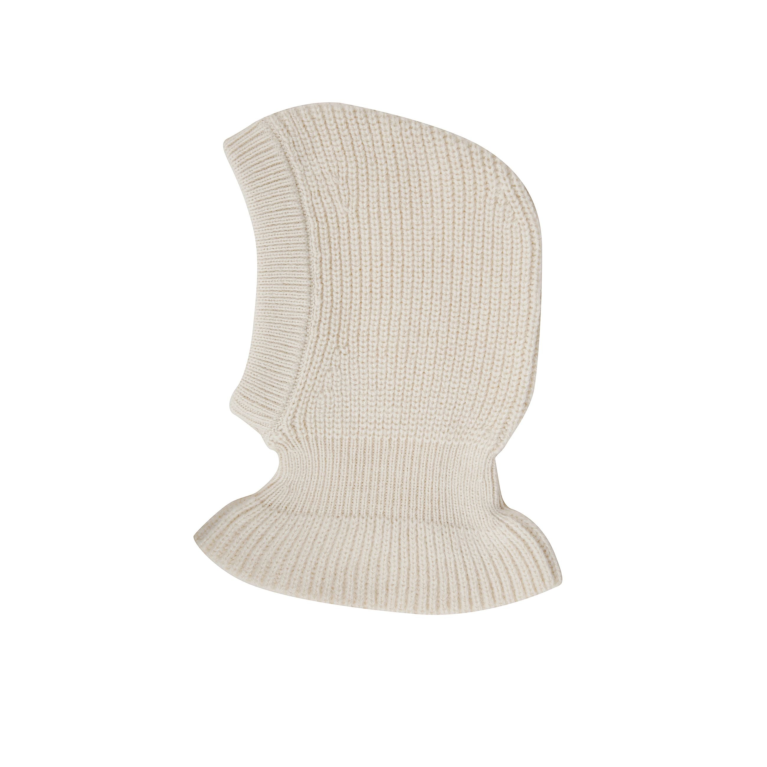 Passamontagna nero in maglia a coste realizzato in misto lana con alpaca. leggero e caldo, ideale per affrontare le giornate piÃ¹ fredde.