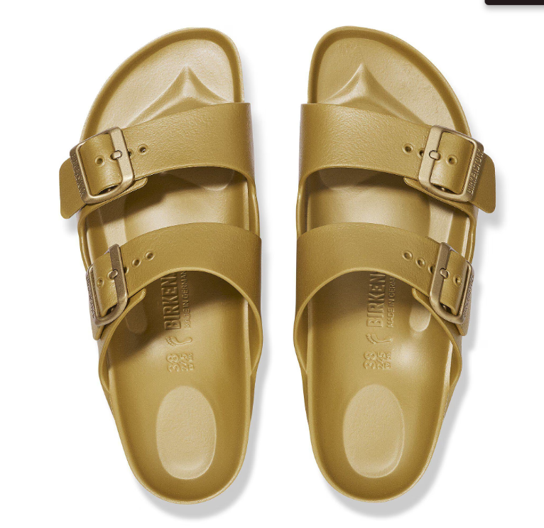 Birkenstock Arizona EVA Glamour Gold Metallic Sandals