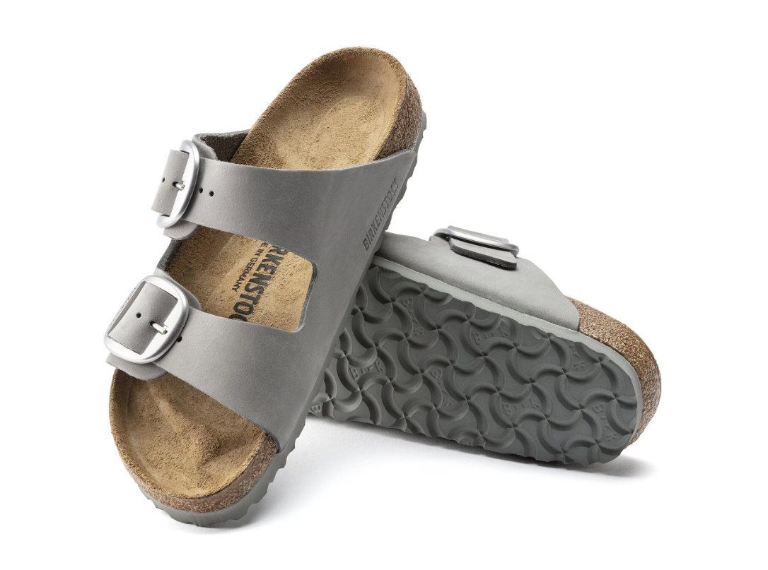 Birkenstock Arizona Big Buckle Nubuck Leather Dove Gray