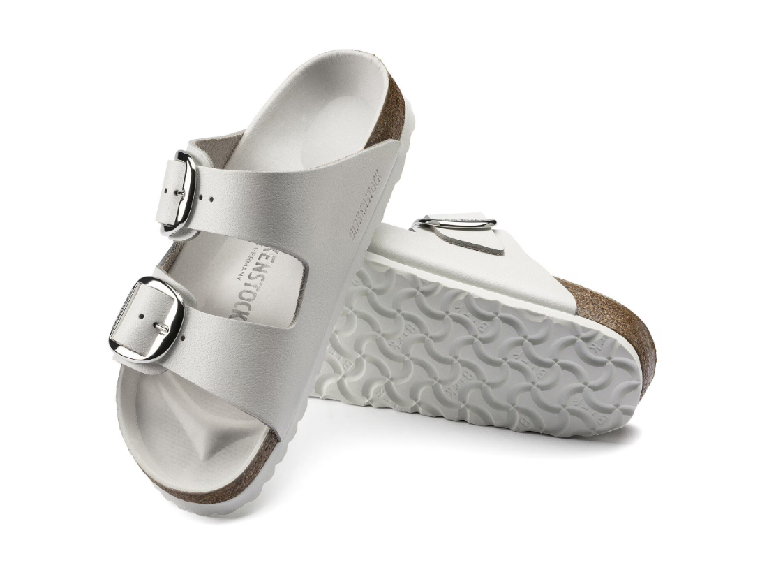 Birkenstock Arizona Big Buckle Natural Leather White