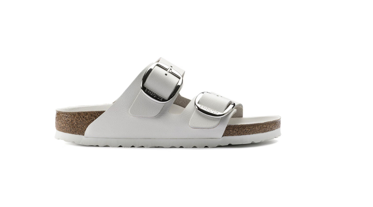 Birkenstock Arizona Big Buckle Natural Leather White