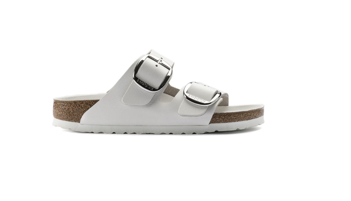 Birkenstock Arizona Big Buckle Natural Leather White