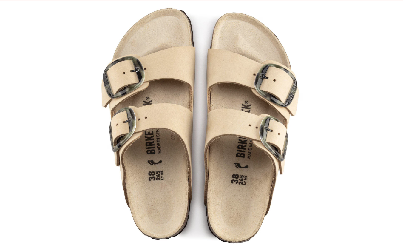 Birkenstock Arizona Big Buckle Nubuck Leather Almond
