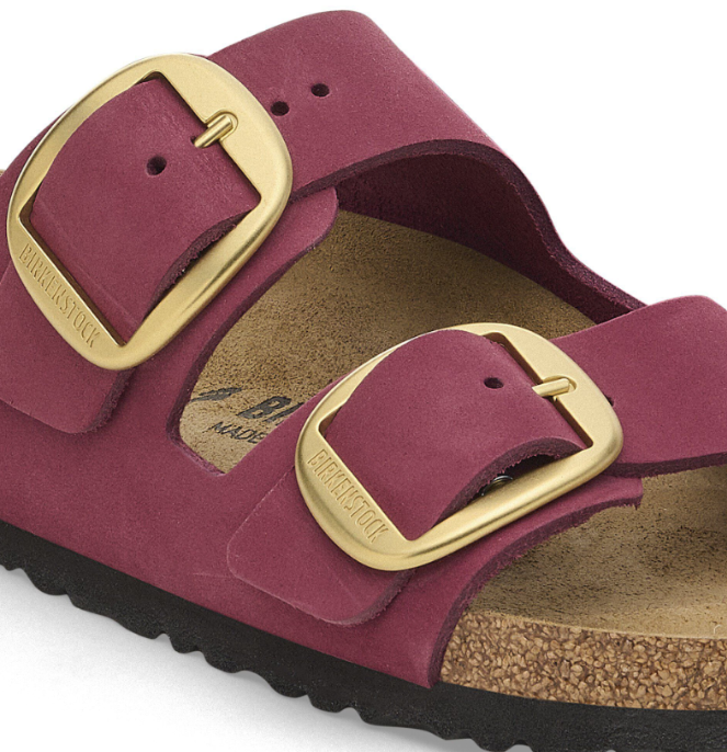 Birkenstock Arizona Big Buckle Nubuck Leather Berry Crush