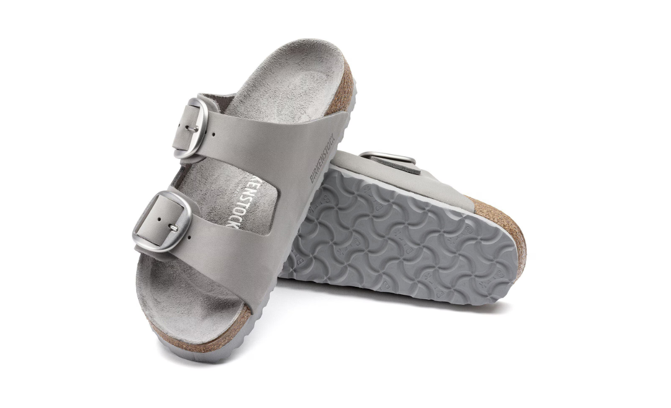 Birkenstock Arizona Big Buckle Nubuck Leather Dove Gray