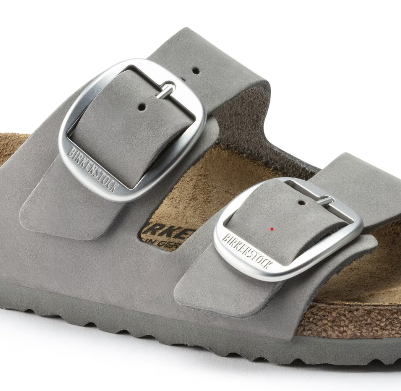 Birkenstock Arizona Big Buckle Nubuck Leather Dove Gray