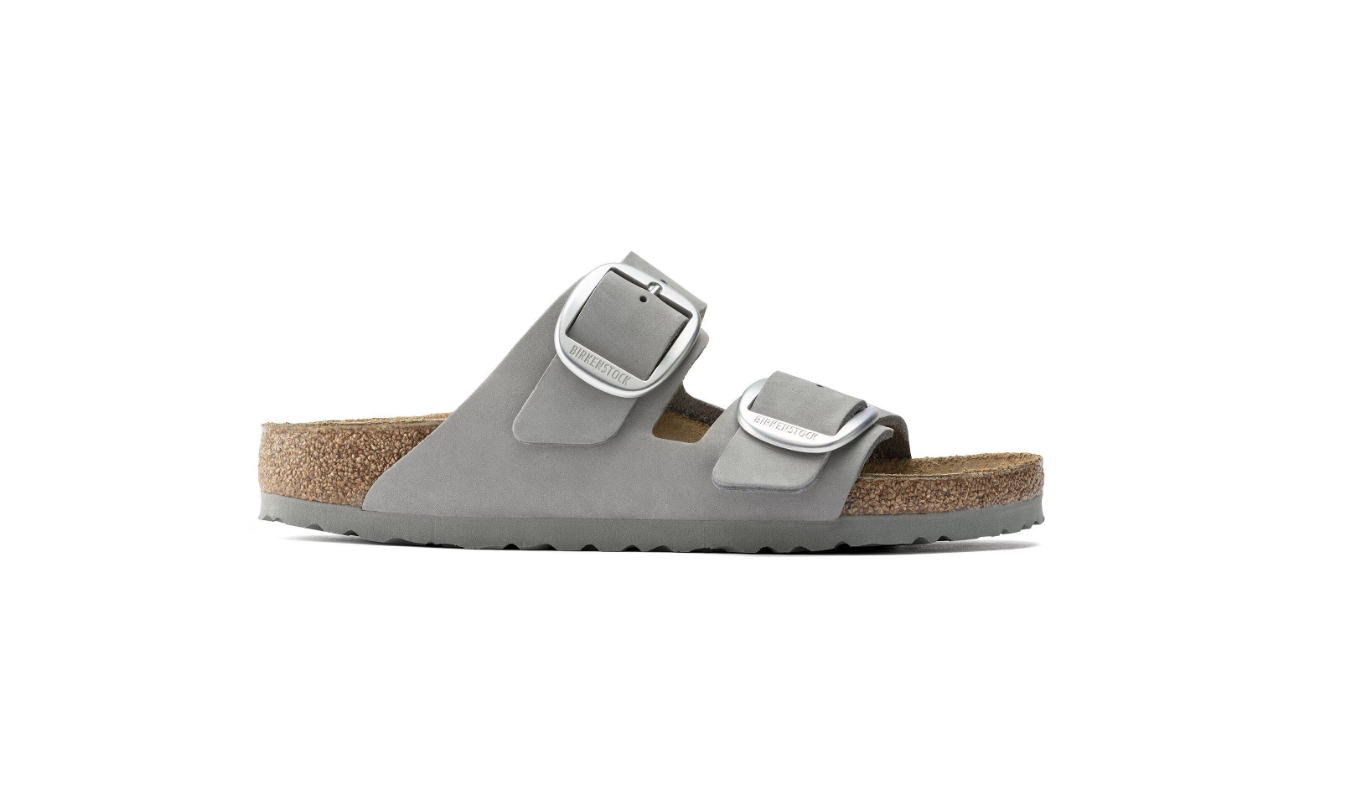 Birkenstock Arizona Big Buckle Nubuck Leather Dove Gray