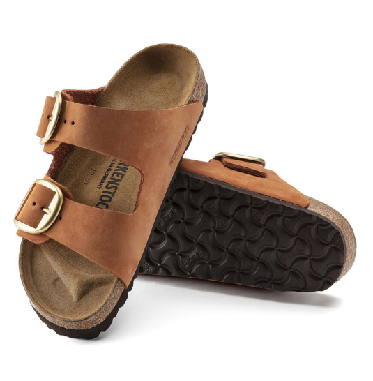Arizona Big Buckle Nubuck Leather Pecan