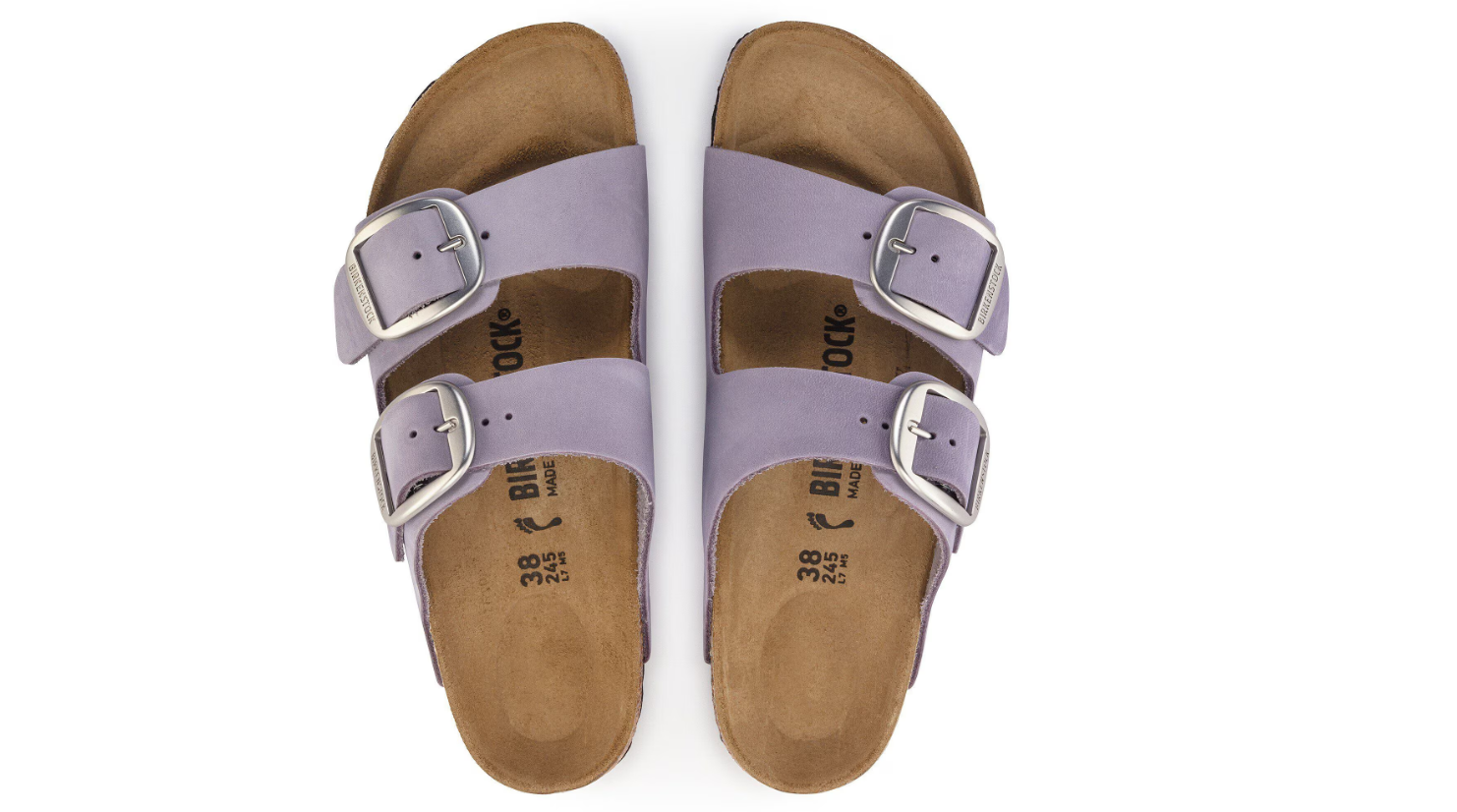 Birkenstock Arizona Big Buckle Nubuck Leather Purple Fog