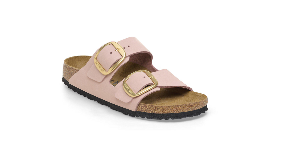 Birkenstock Arizona Big Buckle Nubuck Leather Soft Pink