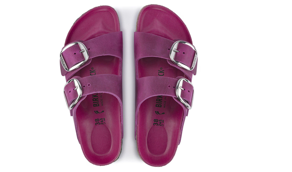 Birkenstock Arizona Big Buckle Oiled Leather Festival Fuchsia Sandals