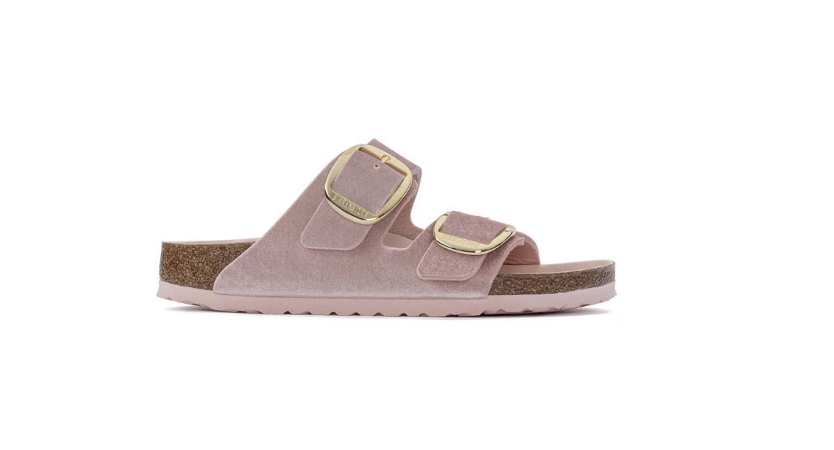 Birkenstock Arizona Big Buckle Velvet Light Rose Sandals