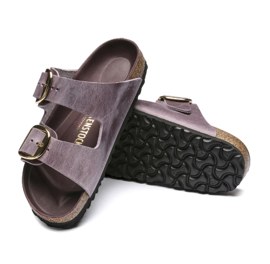 Birkenstock Arizona Big Buckle Waxy Leather Lavender Blush