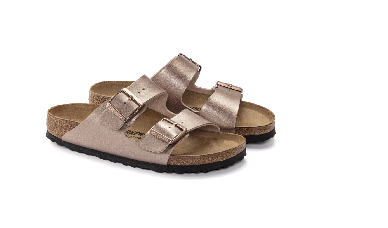 Birkenstock Arizona Birko-Flor Metallic Copper Sandals