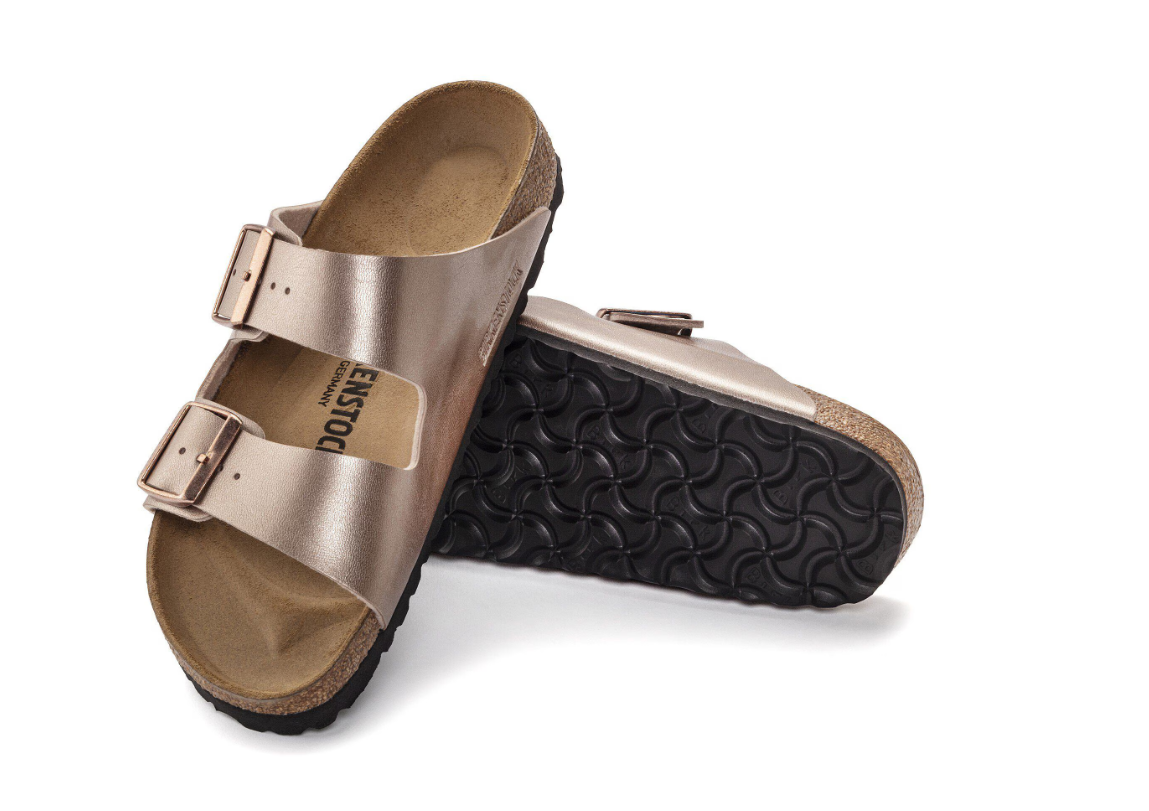 Birkenstock Arizona Birko-Flor Metallic Copper Sandals