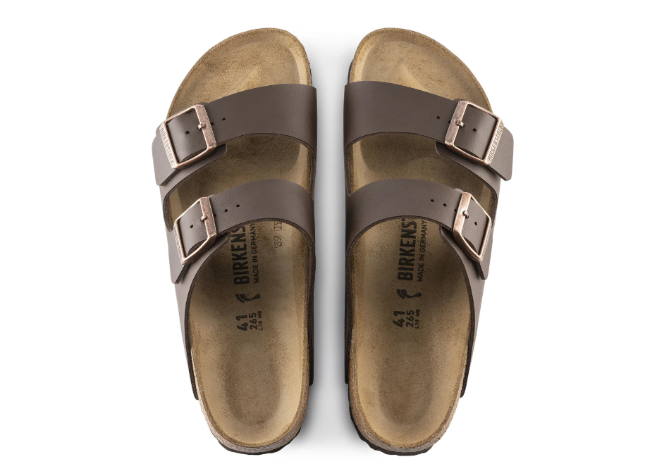 Birkenstock Arizona Birko-Flor Dark Brown Narrow Sandals