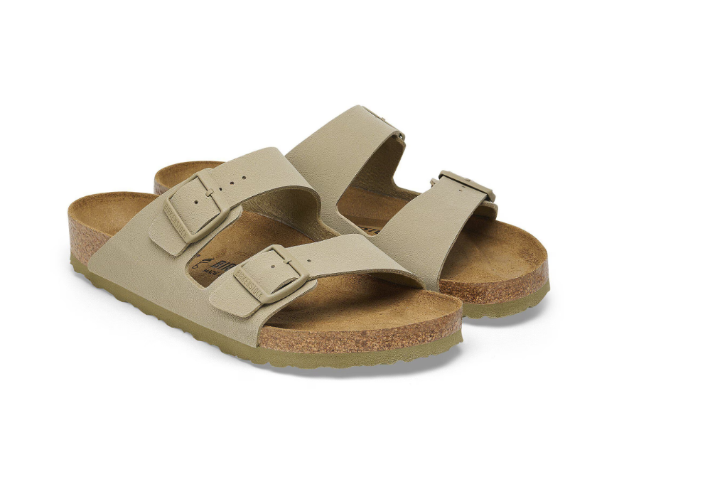 Birkenstock Arizona Birko-Flor Faded Khaki Sandals