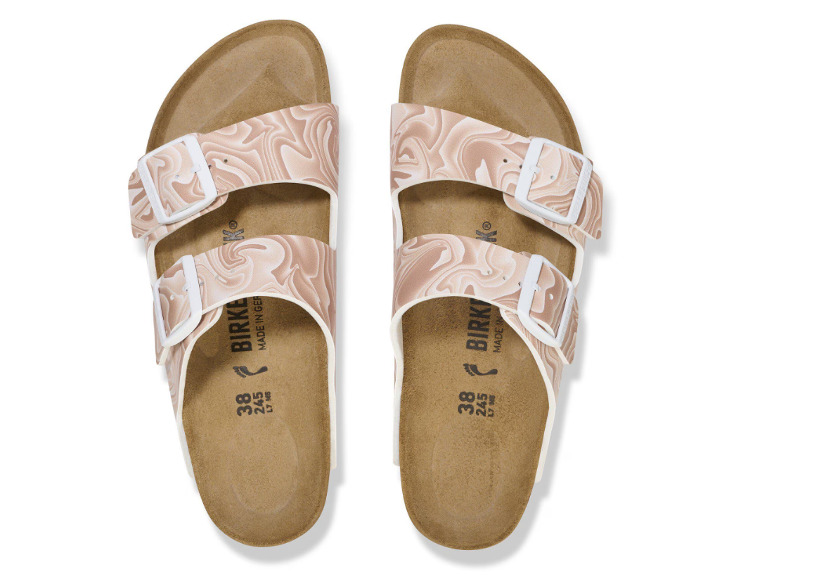 Birkenstock Arizona Birko-Flor Marbletwirl New Beige Sandals