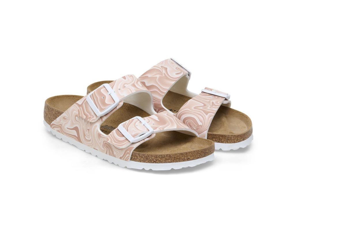 Birkenstock Arizona Birko-Flor Marbletwirl New Beige Sandals