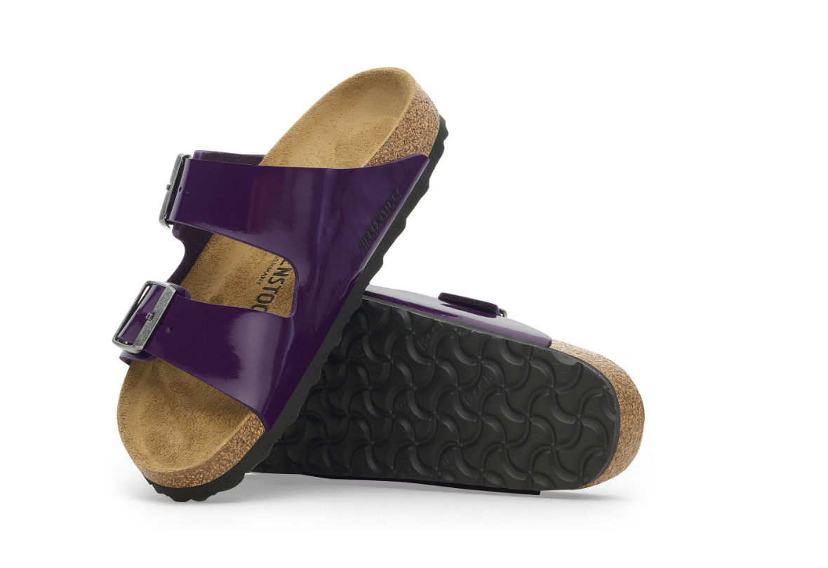 Birkenstock Arizona Soft Footbed Birko-Flor Patent Acai Sandals