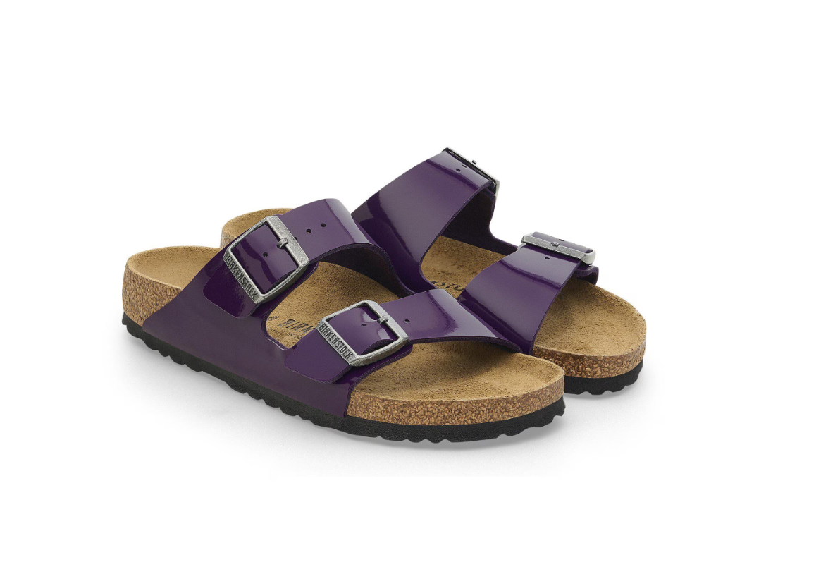 Birkenstock Arizona Soft Footbed Birko-Flor Patent Acai Sandals