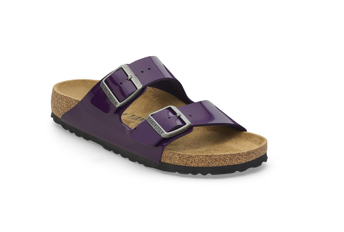 Birkenstock Arizona Soft Footbed Birko-Flor Patent Acai Sandals