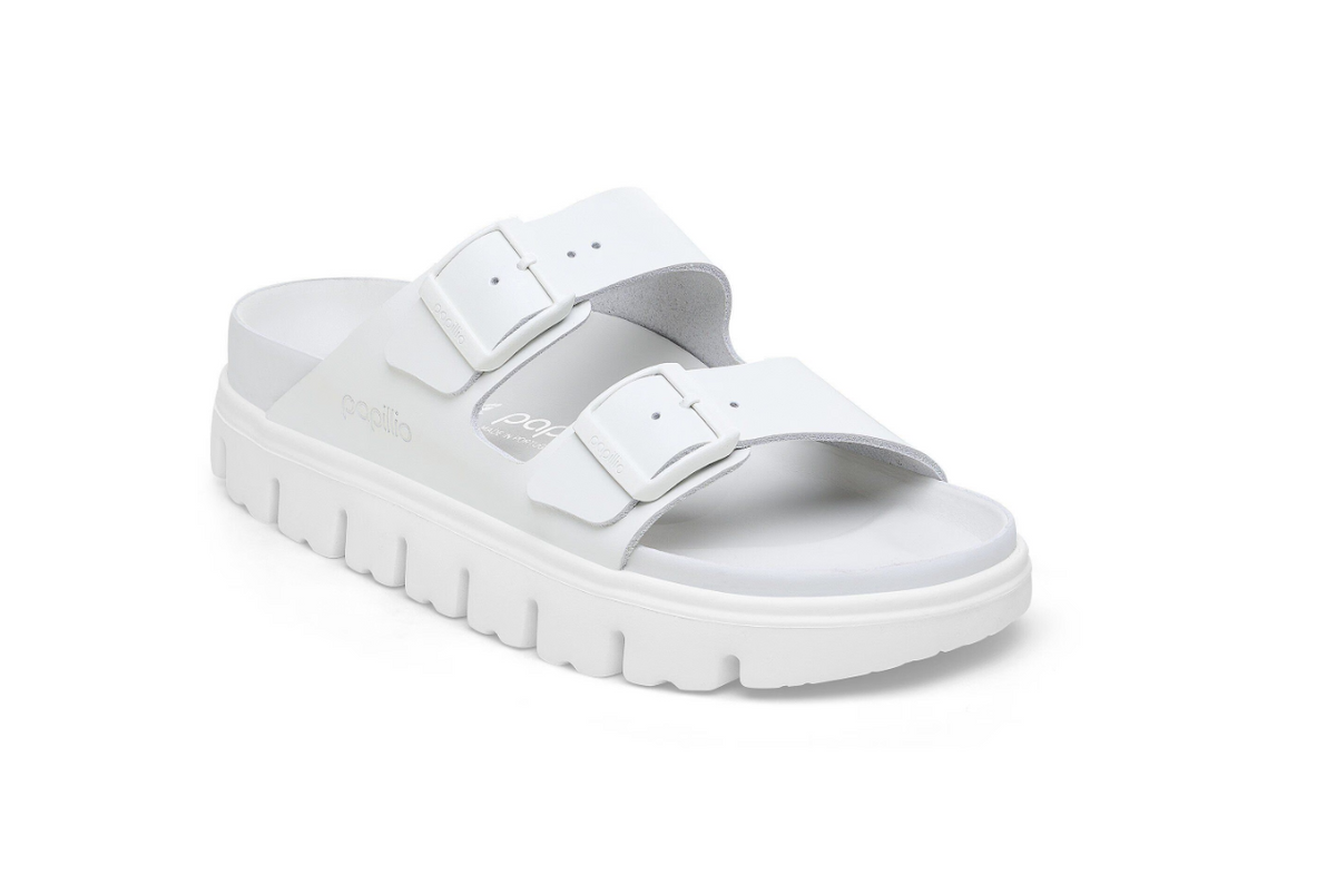 Birkenstock Arizona PAP Chunky Exquisite Natural Leather Sandal White