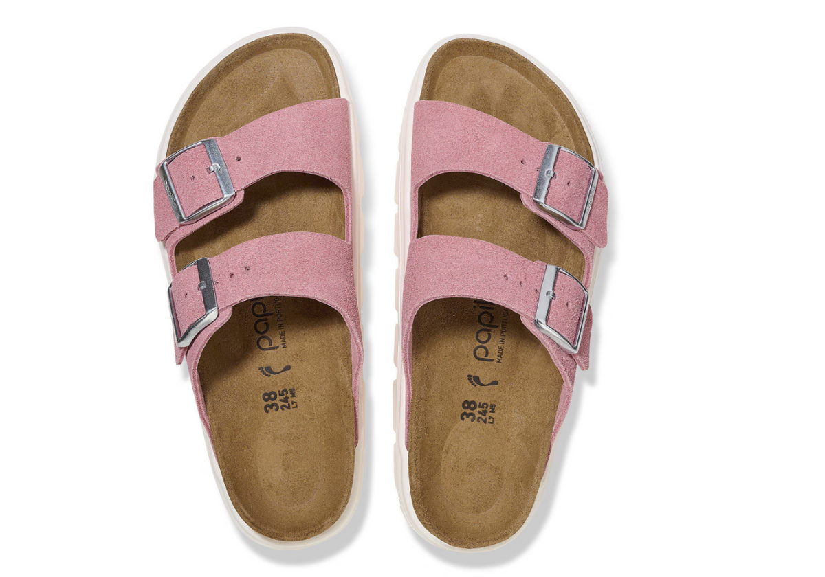 Birkenstock Papillio Arizona Chunky Suede Leather Candy Pink