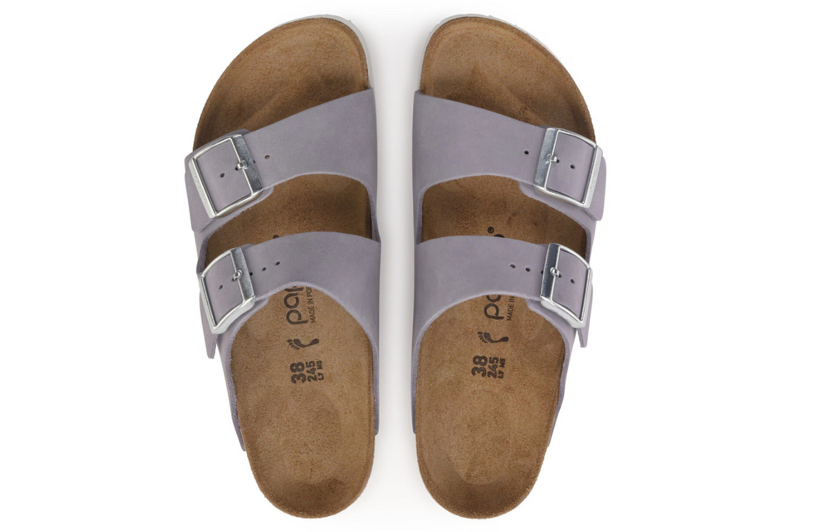 Birkenstock Arizona Flex Platform Nubuck Leather Purple Fog