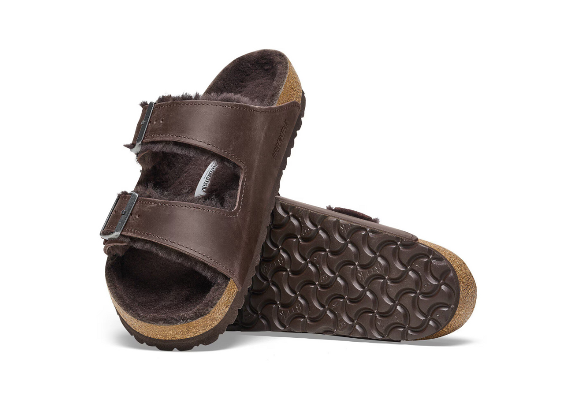 Birkenstock Arizona Shearling Oiled Leather Habana