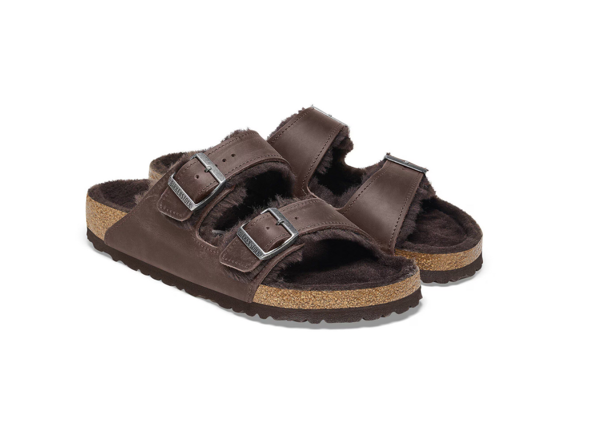 Birkenstock Arizona Shearling Oiled Leather Habana