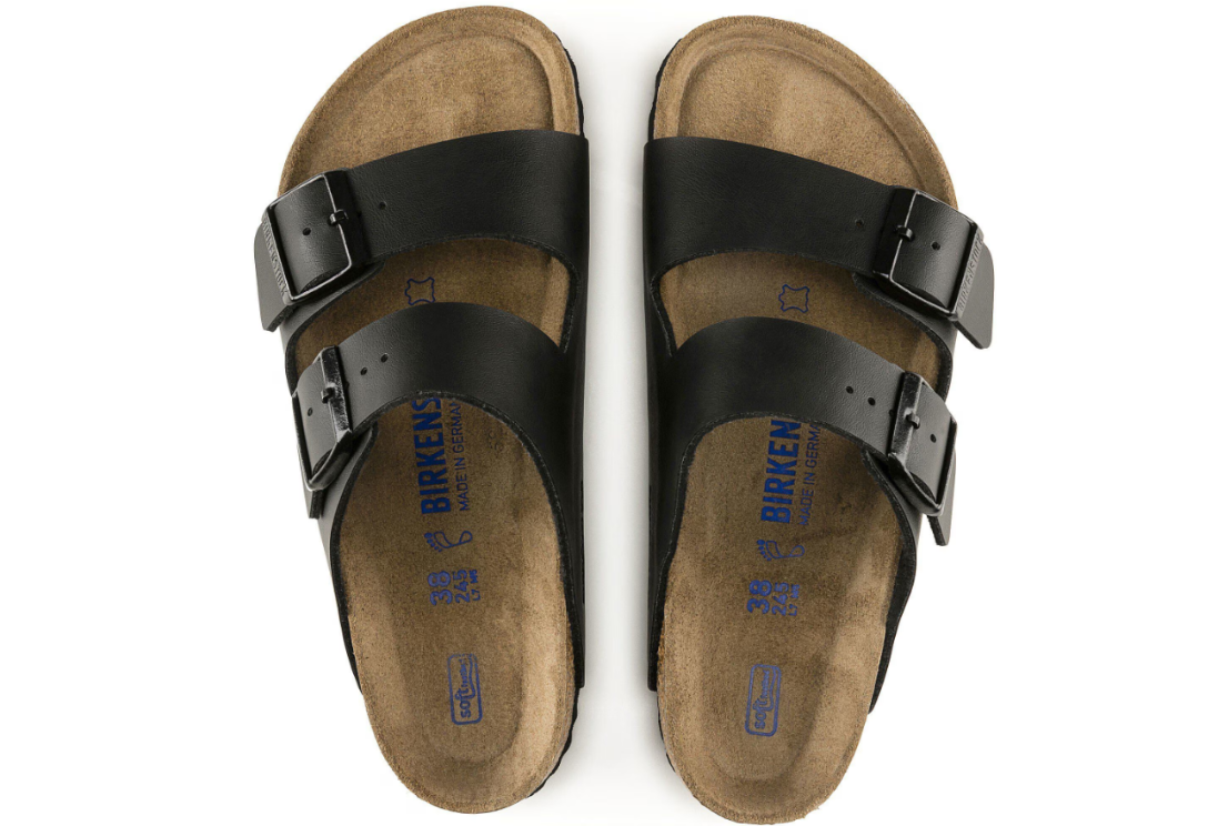 Birkenstock Arizona Soft Footbed Birko-Flor Black Sandals