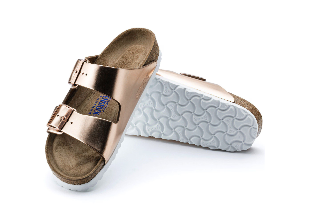 Birkenstock Arizona Soft Footbed Natural Leather Metallic Copper