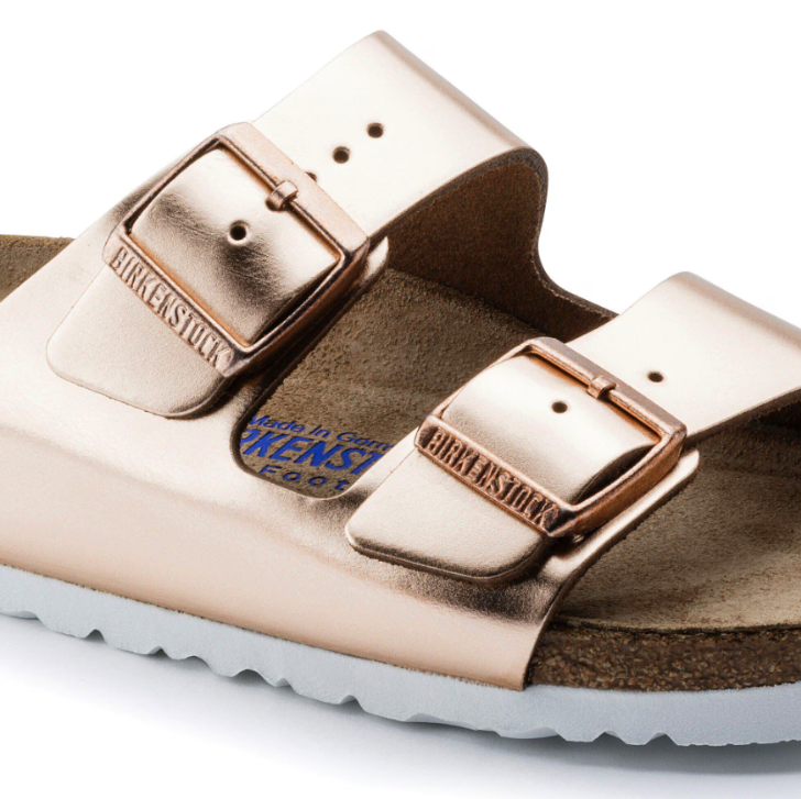 Birkenstock Arizona Soft Footbed Natural Leather Metallic Copper