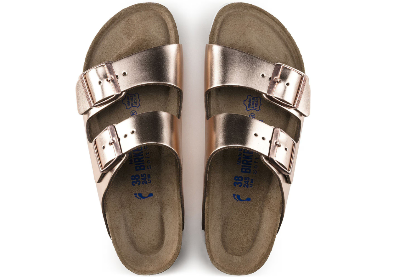 Birkenstock Arizona Soft Footbed Natural Leather Metallic Copper